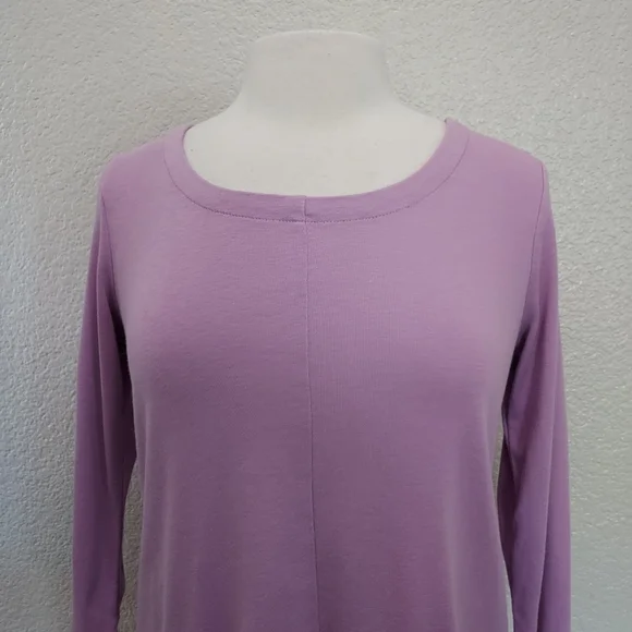 ⭐️5/$20 J. Jill Lavender 3/4 Sleeves Cotton Tee Size XS - Picture 2 of 8